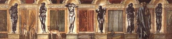 Pielgrzym w ogrodzie bezczynności, autorstwa Edward Burne Jones