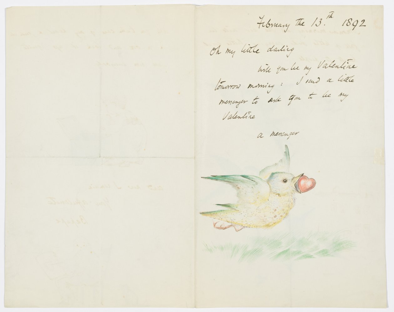Valentine, List do wnuczki artysty, Angeli Thirkell, 13 lutego 1892 r. autorstwa Edward Burne Jones