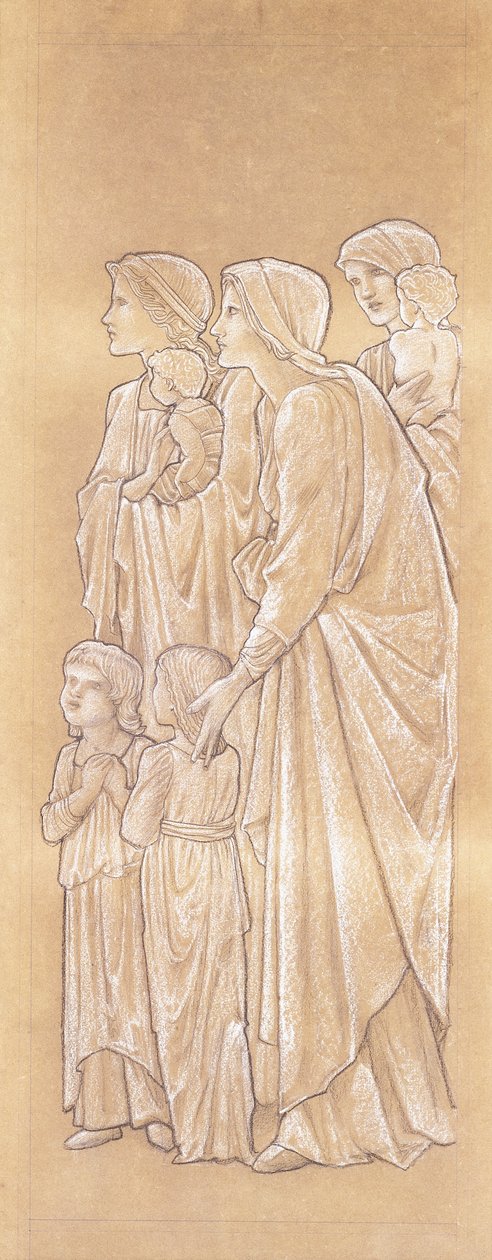 Kobiety przynoszące Dzieci Chrystusowi, autorstwa Edward Burne Jones