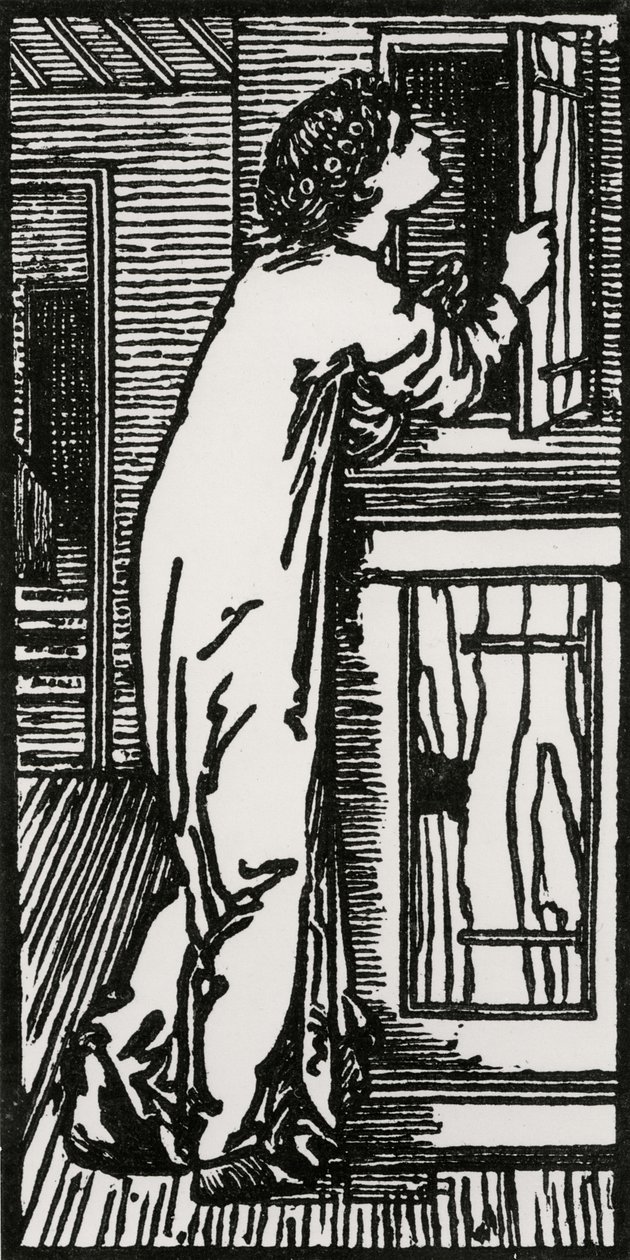 Psyche zaglądając do kredensu, 1866 autorstwa Edward Coley after Burne Jones