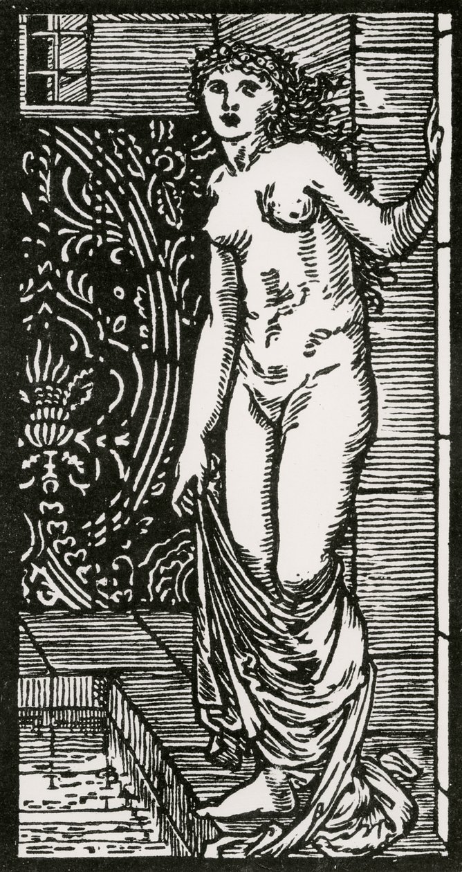 Psyche w Bath, 1866 autorstwa Edward Coley after Burne Jones
