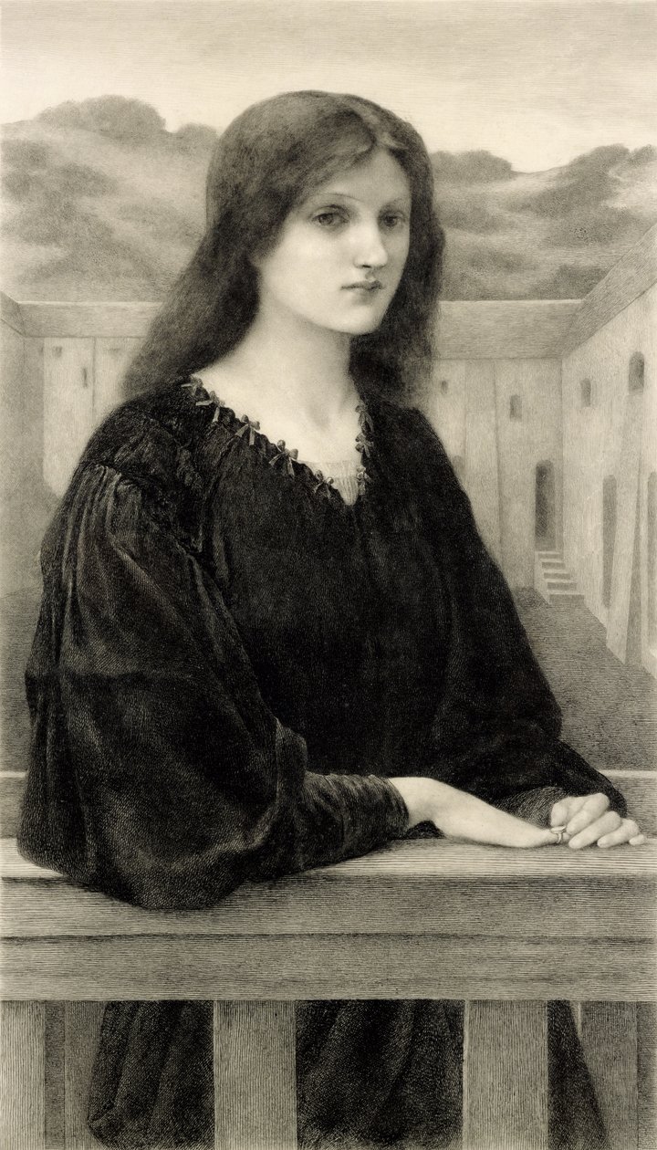 Vespertina Quies, grawerowane przez Emile Boilvin (1845-99) wyd. autorstwa Arthura Tooth & Sons, 1897 autorstwa Edward Coley after Burne Jones