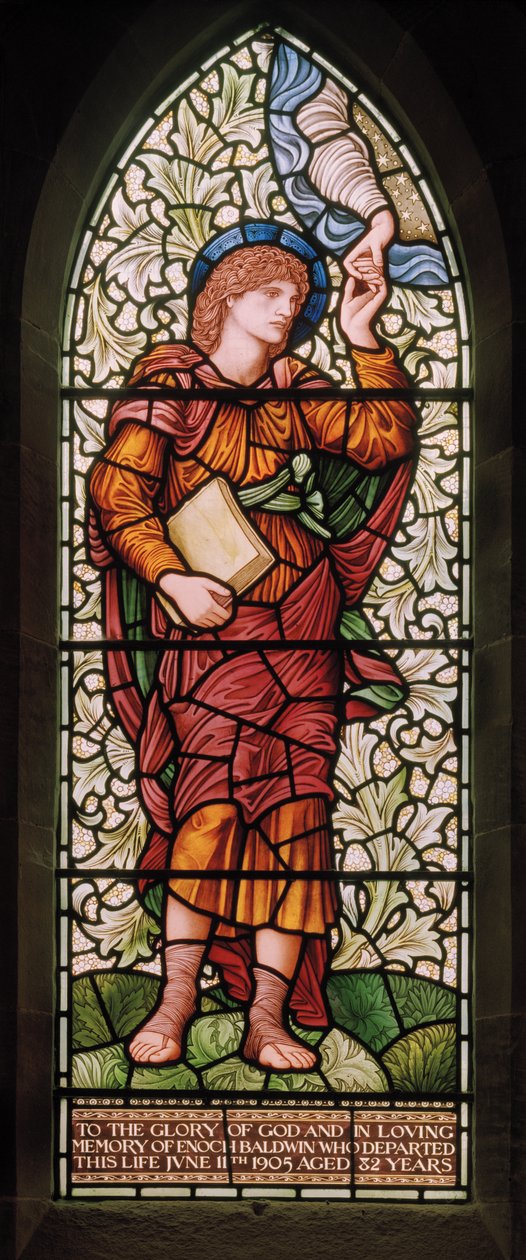 Wilden, All Saints, Morris & Co., Edward Burne-Jones, John Henry Dearle (1859-1932), Enoch, 1902-1914, Louisa, Alfred, The Baldwins, Premier, Methodist, Worcestershire, Arts & Crafts, Rudyard K autorstwa Edward Coley and Dearle Burne Jones