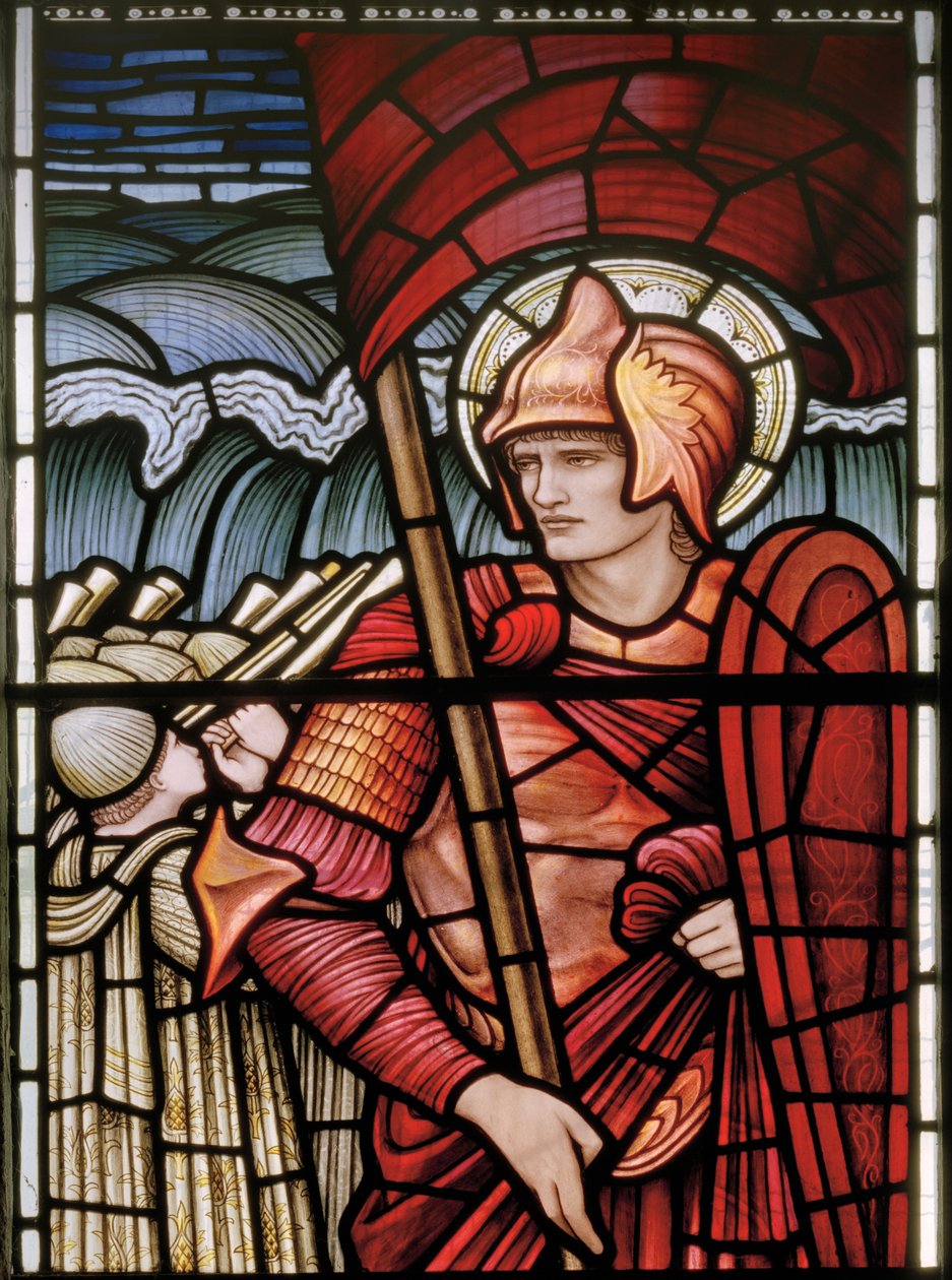 Wilden, All Saints, Morris & Co, Edward Burne-Jones, John Henry Dearle (1859-1932), Joshua, szczegóły, 1902-1914, Louisa, Alfred, The Baldwins, premier, metodysta, Worcestershire, Arts & Crafts, autorstwa Edward Coley and Dearle Burne Jones