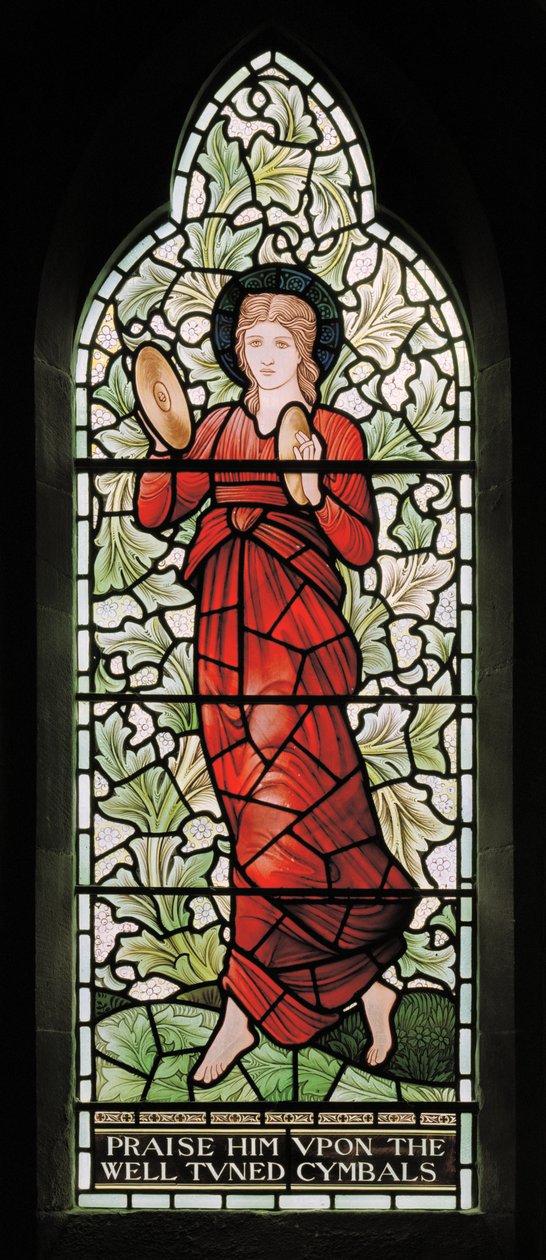 Wilden, All Saints, Morris & Co., Edward Burne-Jones, John Henry Dearle (1859-1932), Miriam, 1902-1914, Louisa, Alfred, The Baldwins, premier, metodysta, Worcestershire, Arts & Crafts, Rudyard autorstwa Edward Coley and Dearle Burne Jones