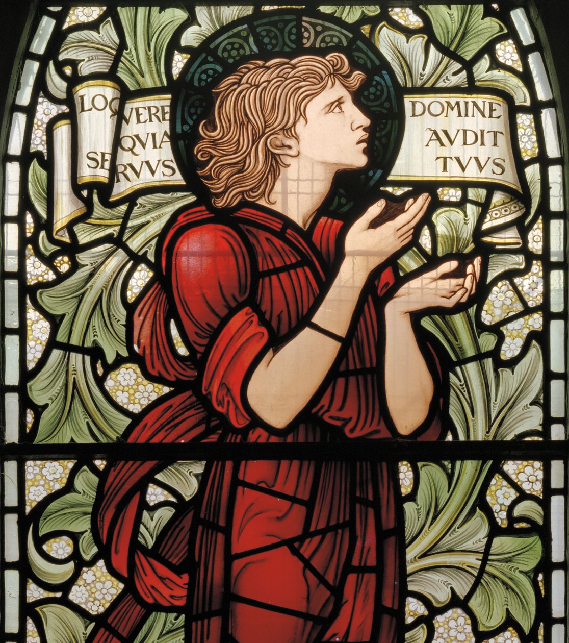 Wilden, All Saints, Morris & Co., Edward Burne-Jones, John Henry Dearle (1859-1932), Samuel, szczegół, 1902-1914, Louisa, Alfred, The Baldwins, Premier, Metodysta, Worcestershire, Arts & Crafts, autorstwa Edward Coley and Dearle Burne-Jones