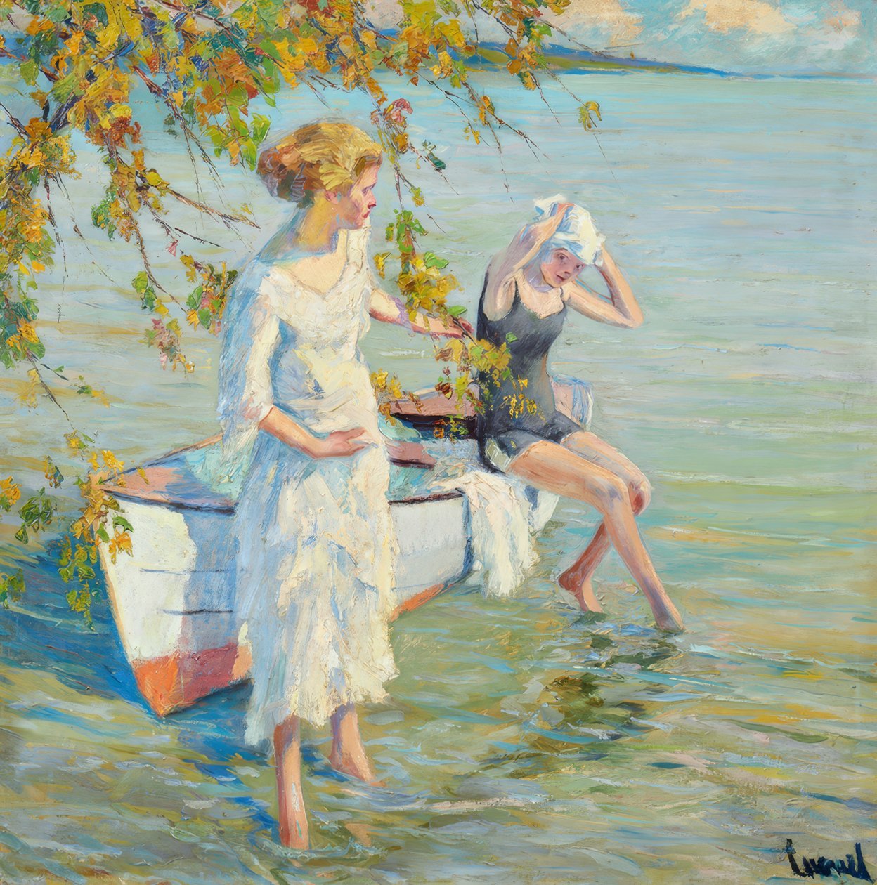 "Na kąpielisku" autorstwa Edward Cucuel