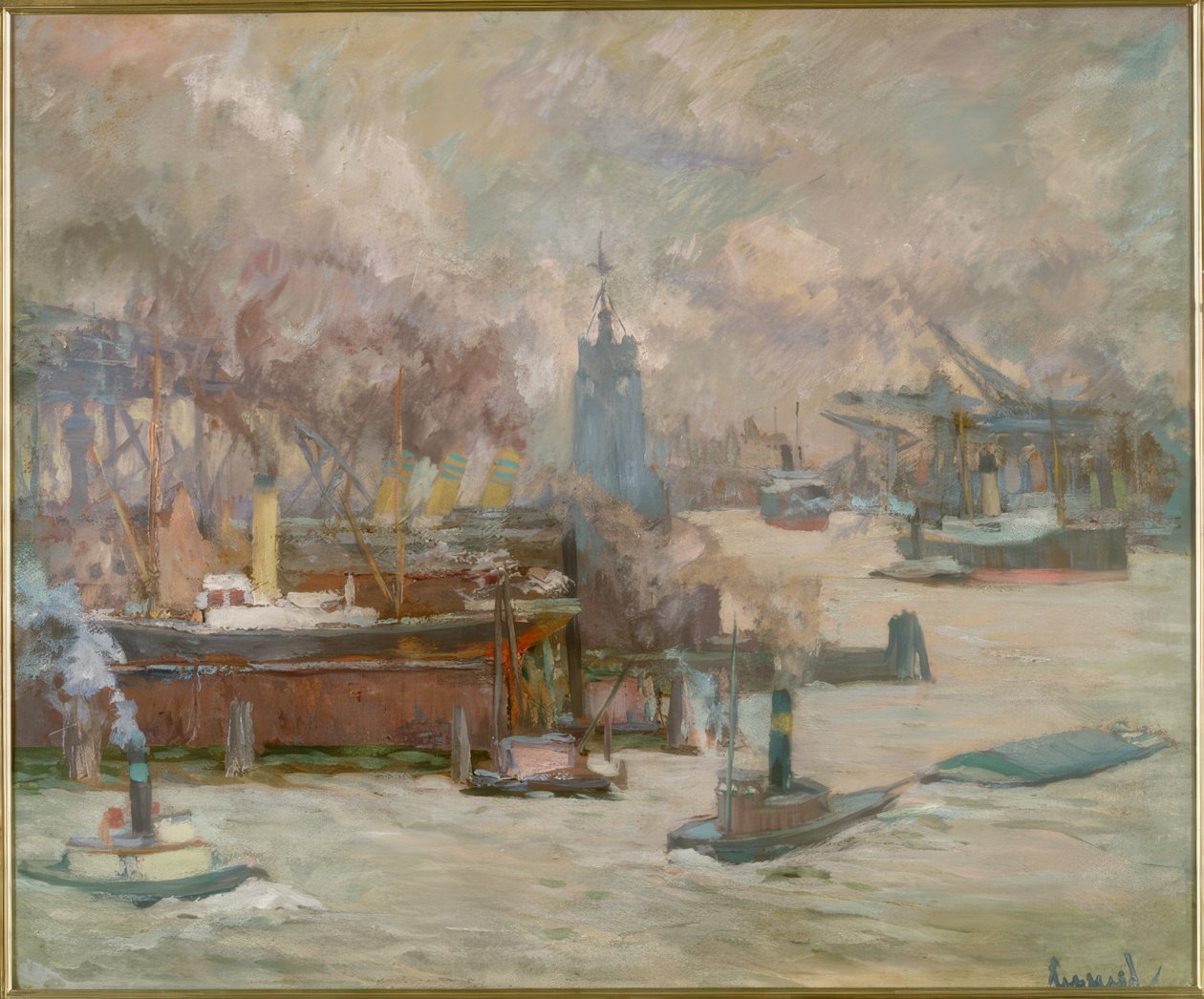 Duża stocznia autorstwa Edward Cucuel