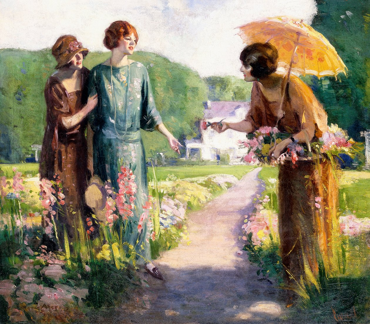 Zbieranie kwiatów autorstwa Edward Cucuel
