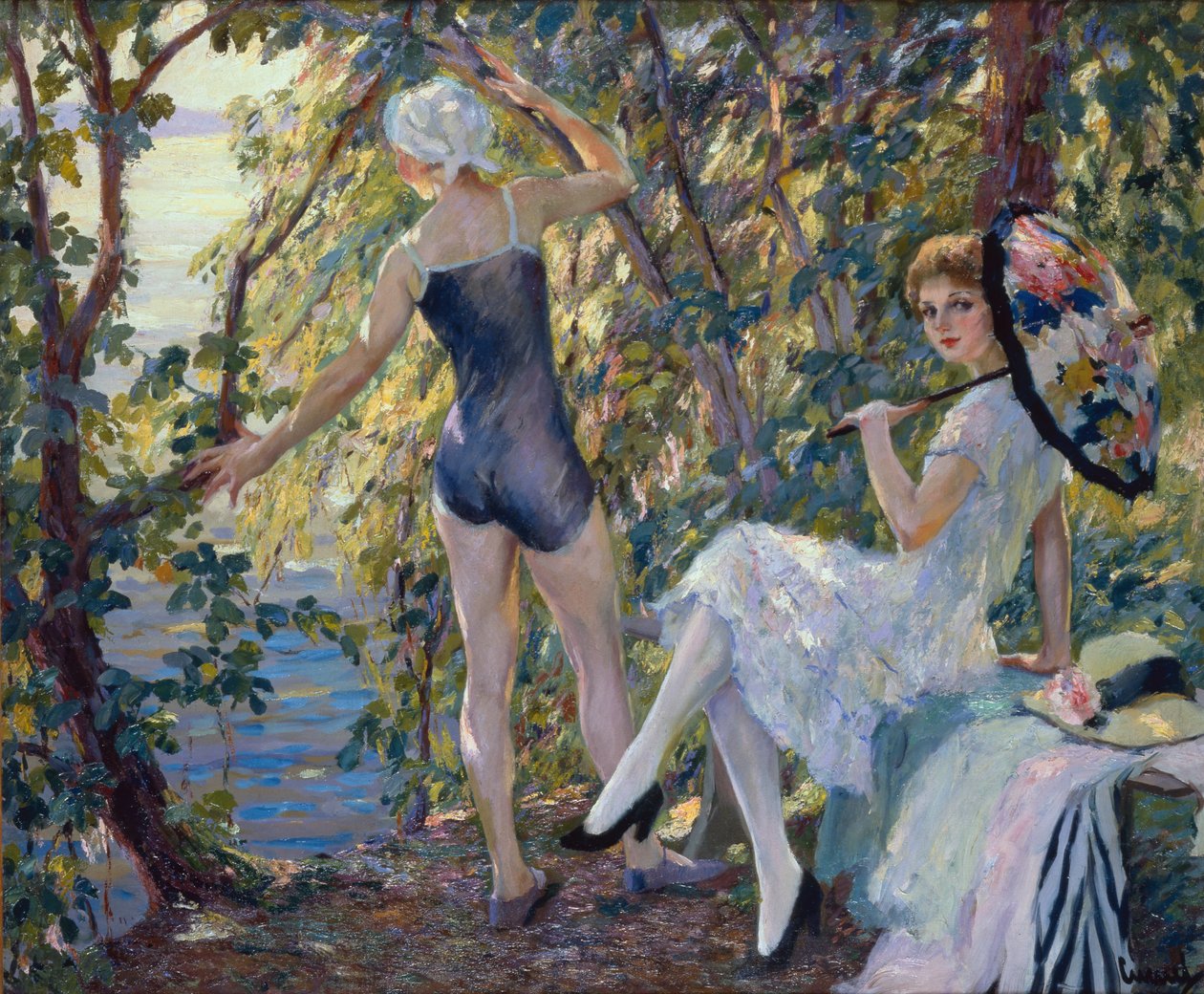 Kąpiący się autorstwa Edward Cucuel