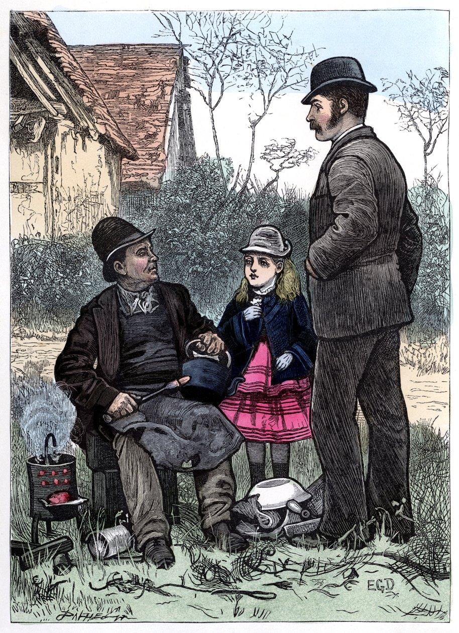 Podnoszenie Tinkera autorstwa Charlesa Dickensa autorstwa Edward Dalziel