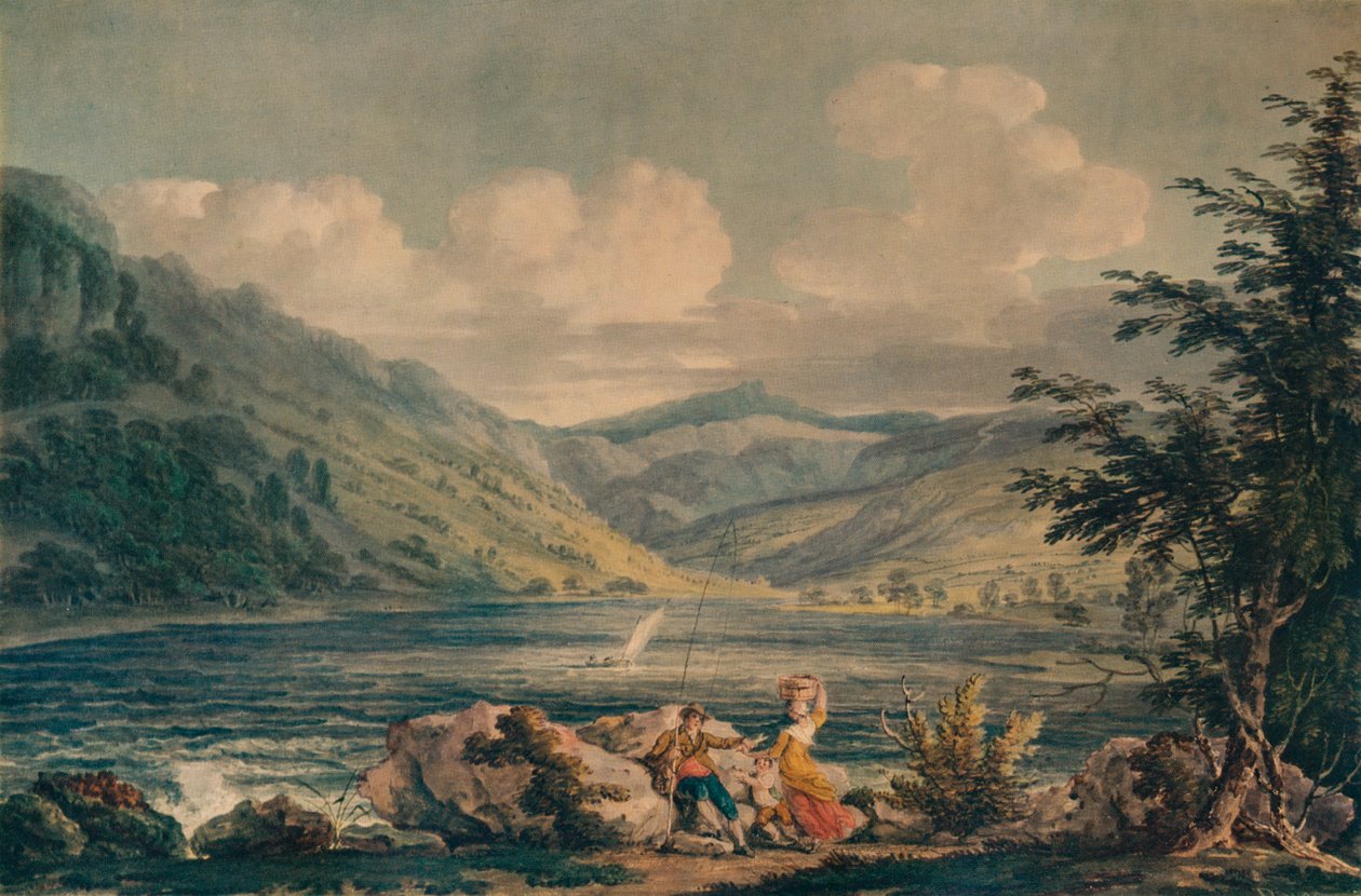 Hawes Water, Westmorland, ok. 1790, 1935 r autorstwa Edward Dayes