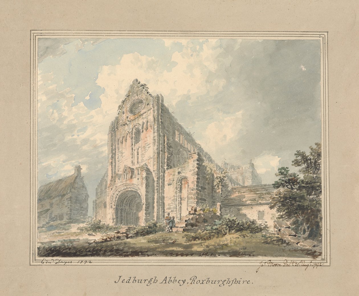 Opactwo Jedburgh, Roxburghshire autorstwa Edward Dayes