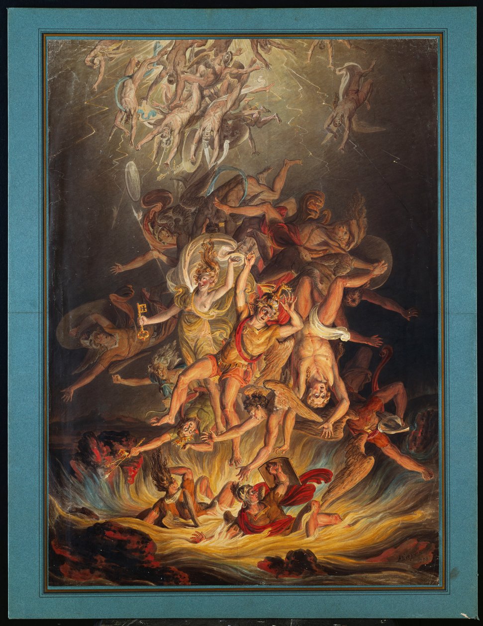 Upadek aniołów, 1798 autorstwa Edward Dayes