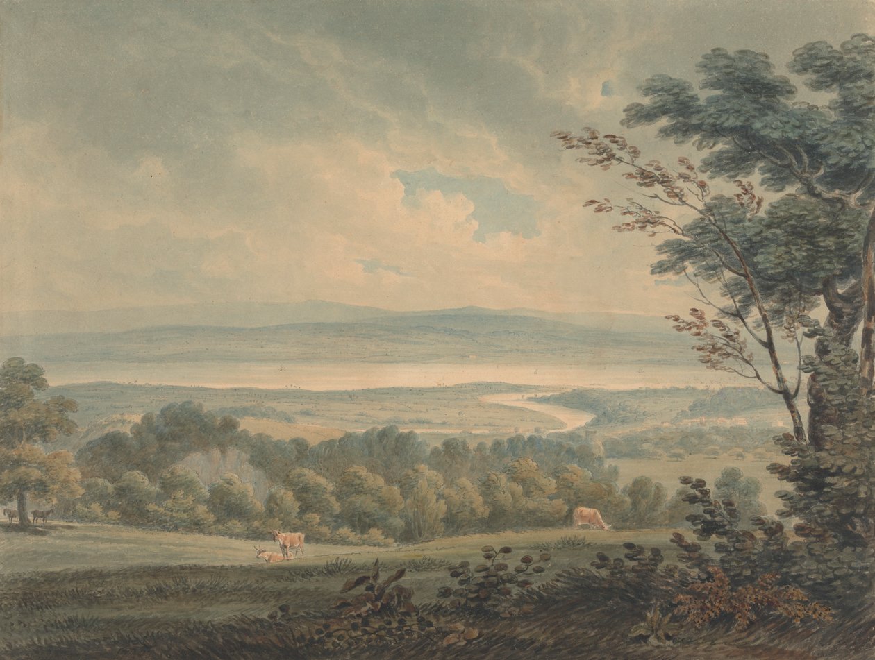Spotkanie rzek Severn i Wye, niedaleko Chepstow autorstwa Edward Dayes
