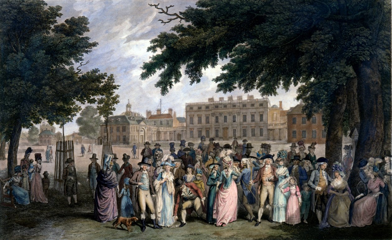 Promenada w St James Park, ok. 1796 autorstwa Edward Days