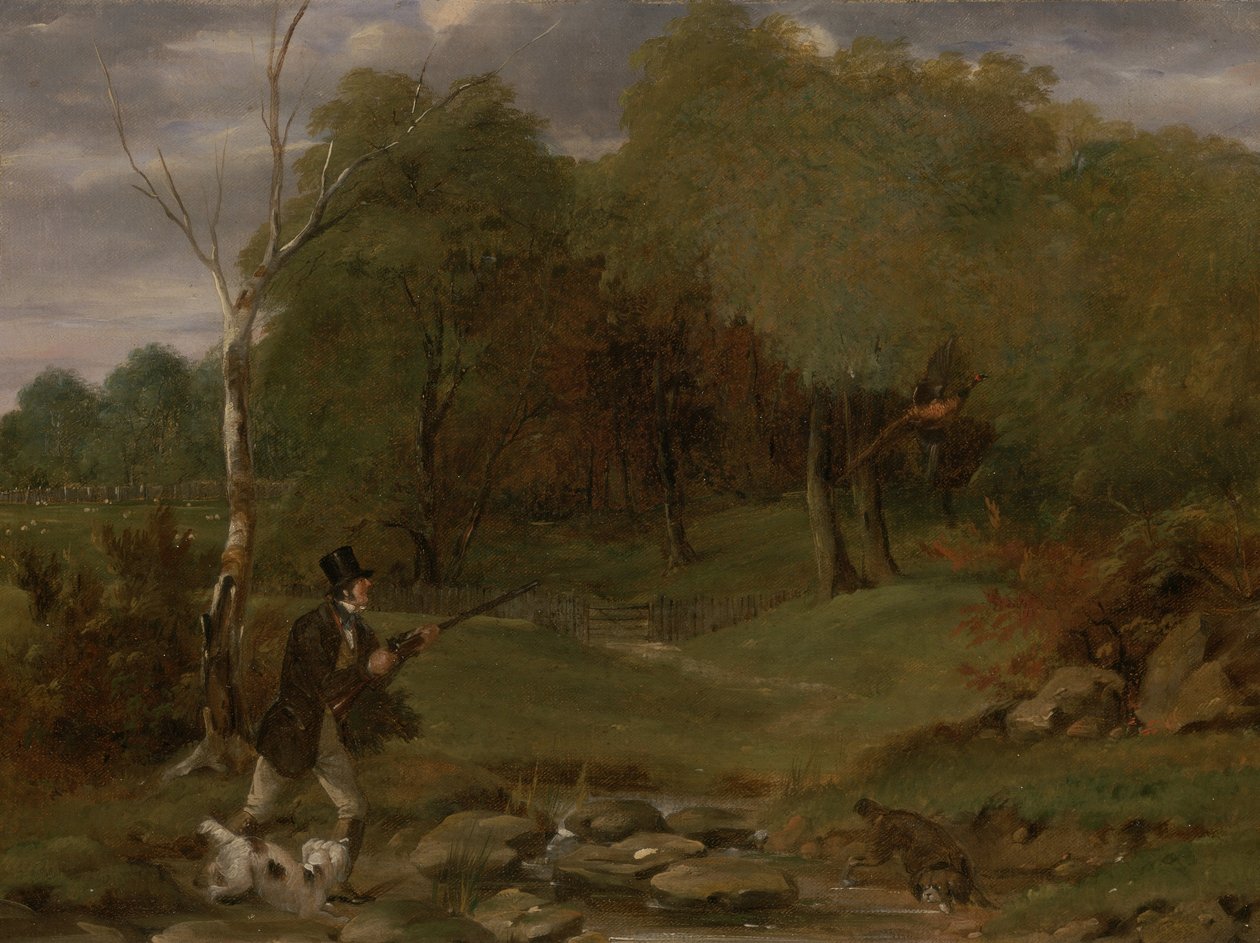 Strzelanie do bażanta (olej na tartaku) autorstwa Edward Duncan