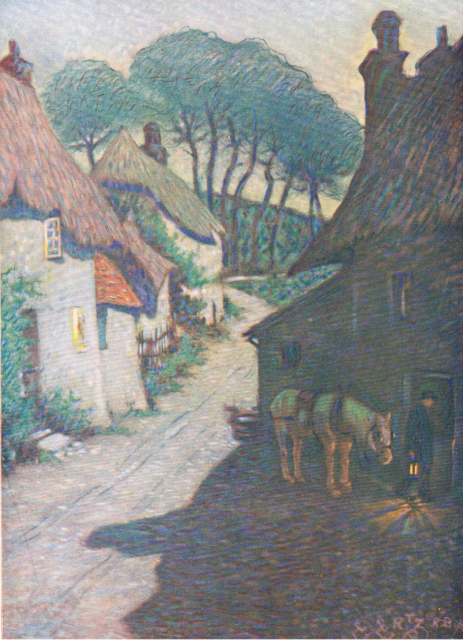 Wioska Thurlstone, południowy Devon, z publikacji Hutchinson