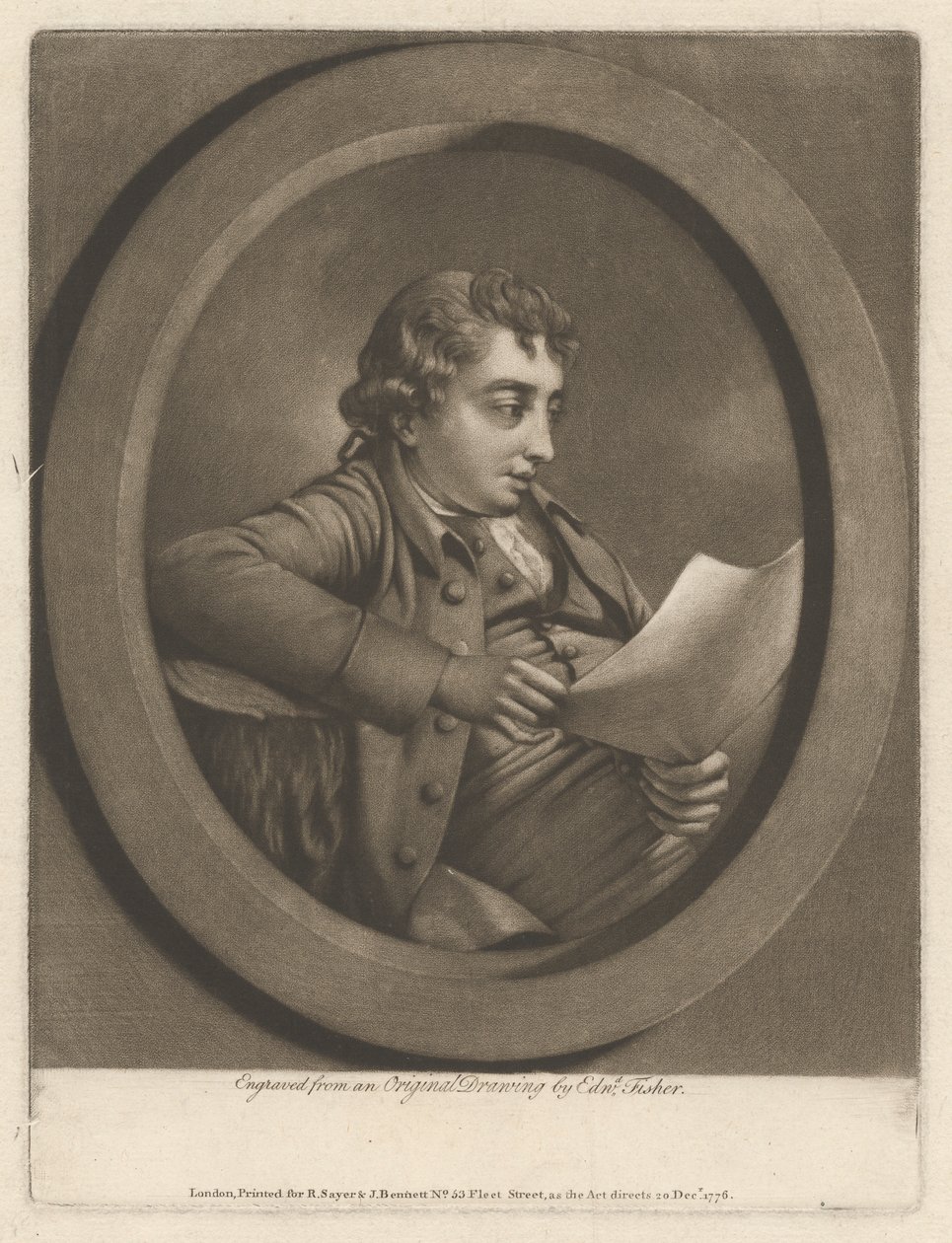 Burchell czytający balladę autorstwa Edward Fisher