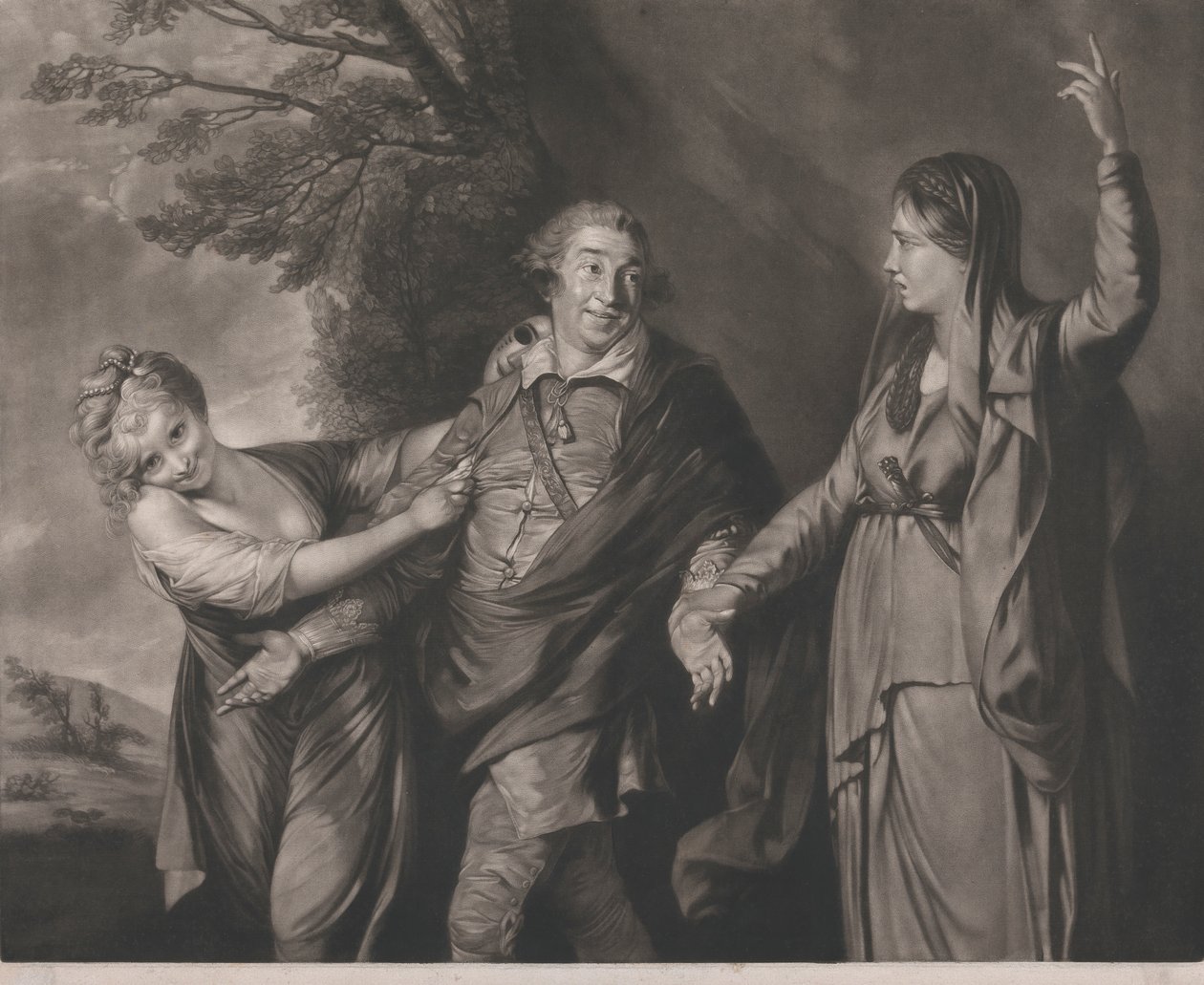 Garrick Między tragedią a komedią autorstwa Edward Fisher