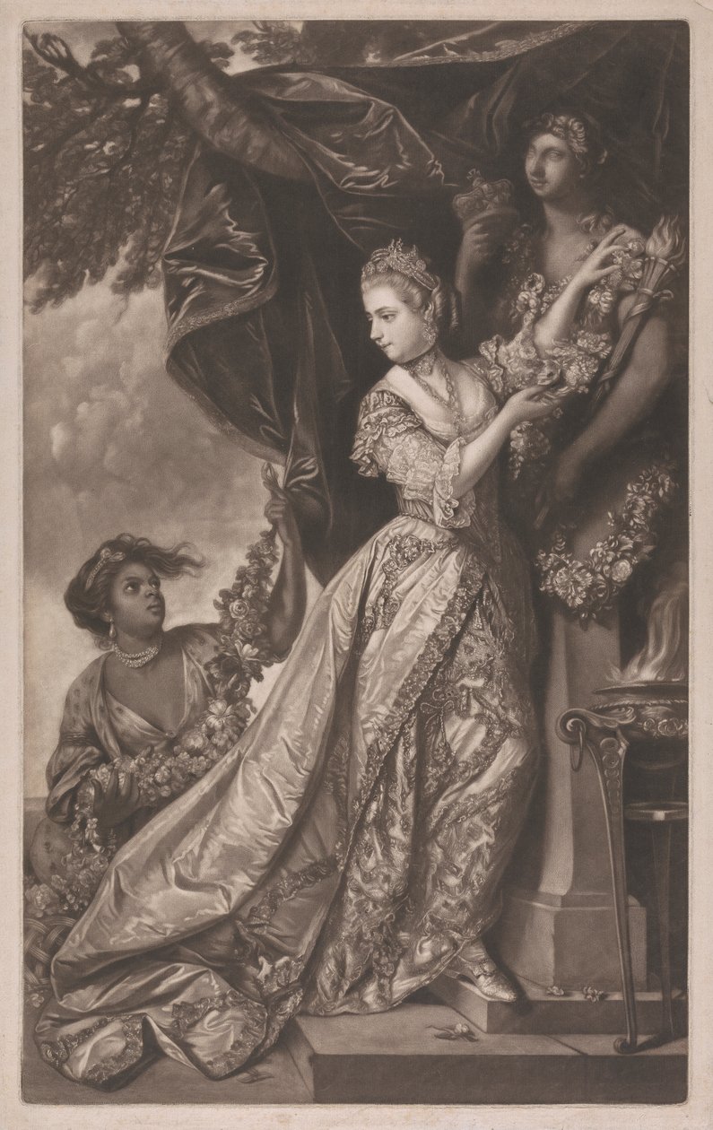 Lady Elżbieta Keppel i służąca autorstwa Edward Fisher