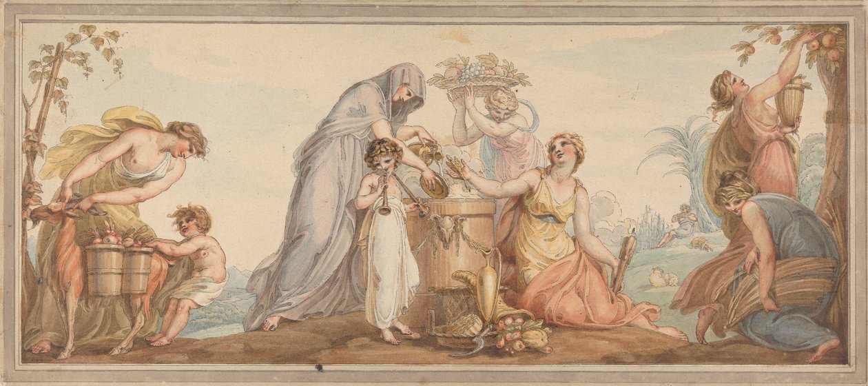 Alegoria jesieni autorstwa Edward Francis Burney