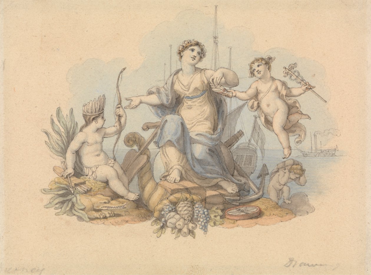 Alegoria handlu morskiego autorstwa Edward Francis Burney