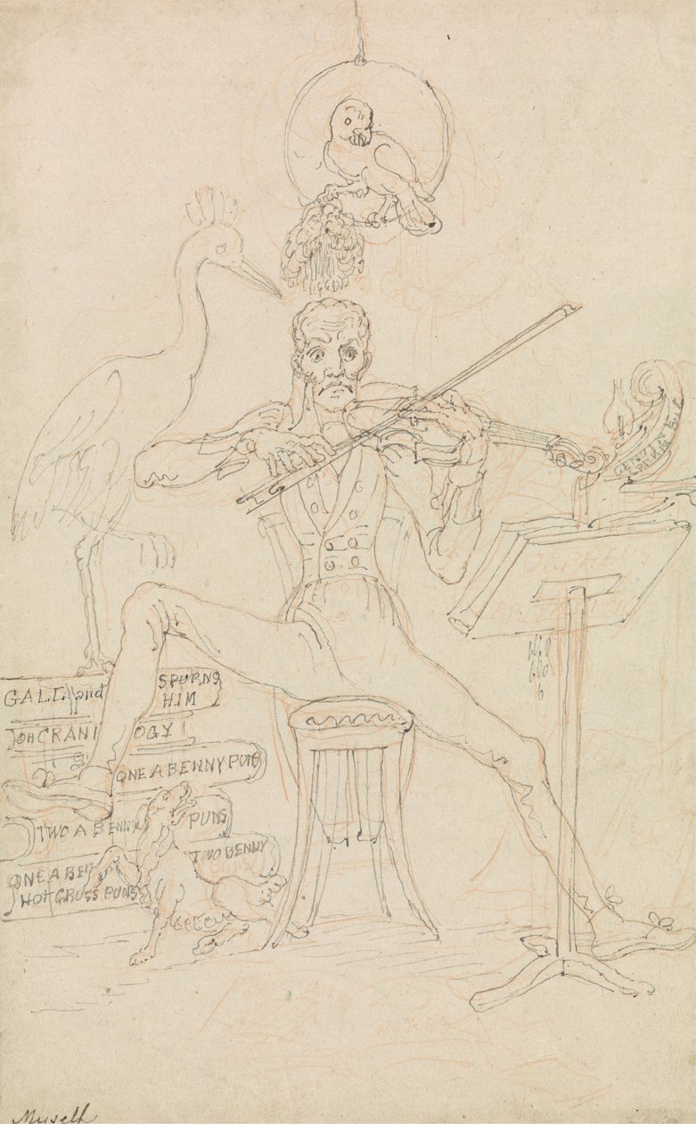 Autoportret karykaturalny autorstwa Edward Francis Burney