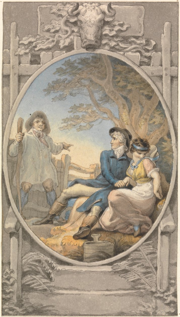 Дизайн в цвете для полировки экслибриса autorstwa Edward Francis Burney
