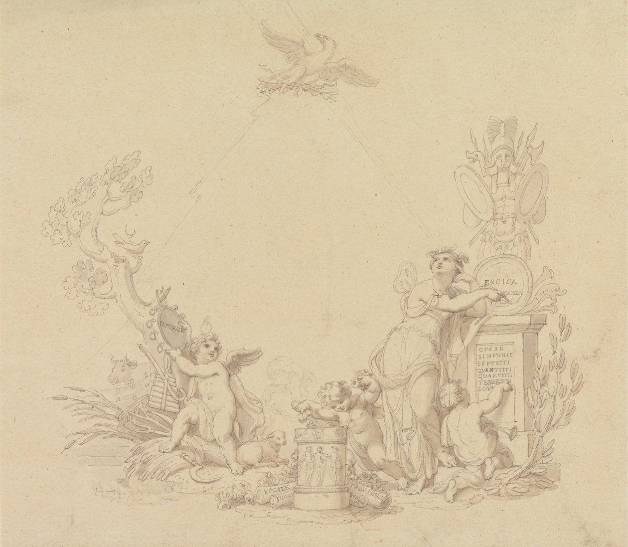 Projekty ilustracji do dzieł Beethovena autorstwa Edward Francis Burney