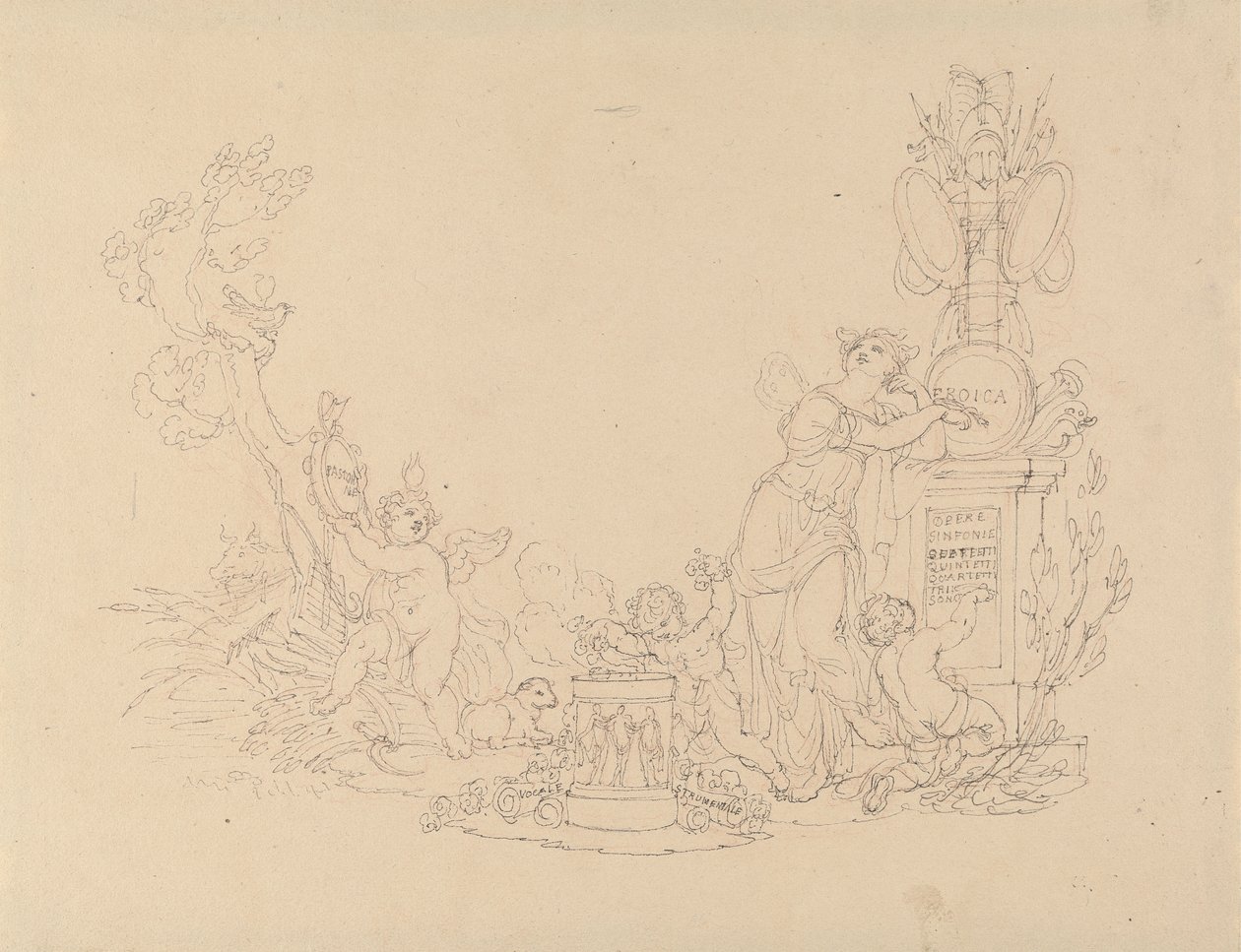 Projekty ilustracji do dzieł Beethovena autorstwa Edward Francis Burney