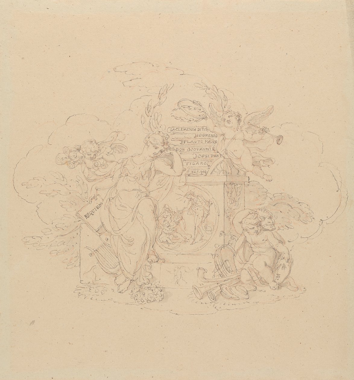 Projekty ilustracji do oper Mozarta autorstwa Edward Francis Burney