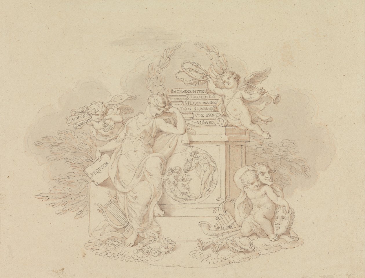 Projekty ilustracji do oper Mozarta autorstwa Edward Francis Burney