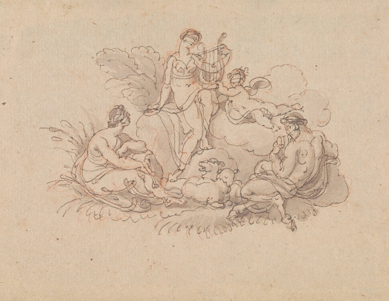 Erato i Pan autorstwa Edward Francis Burney