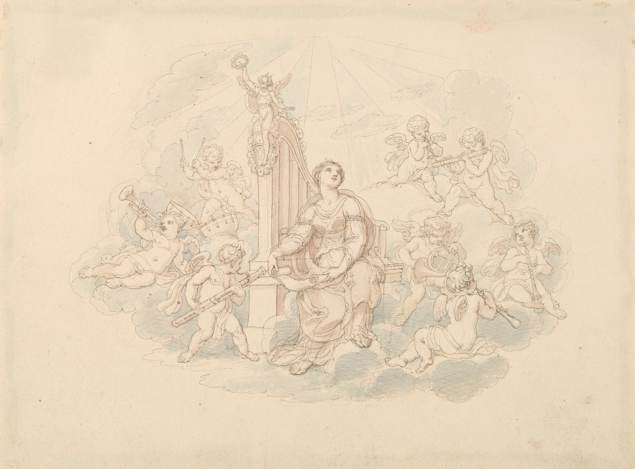 Niebiańska Orkiestra autorstwa Edward Francis Burney