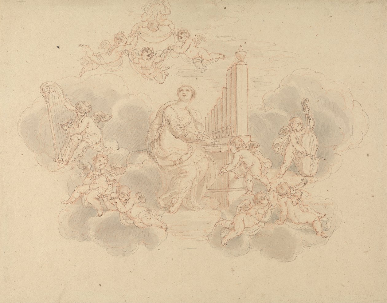 Niebiańska Orkiestra autorstwa Edward Francis Burney