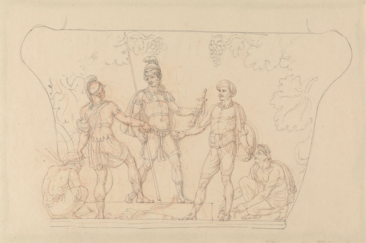 Złożenie broni w ręce Indian autorstwa Edward Francis Burney
