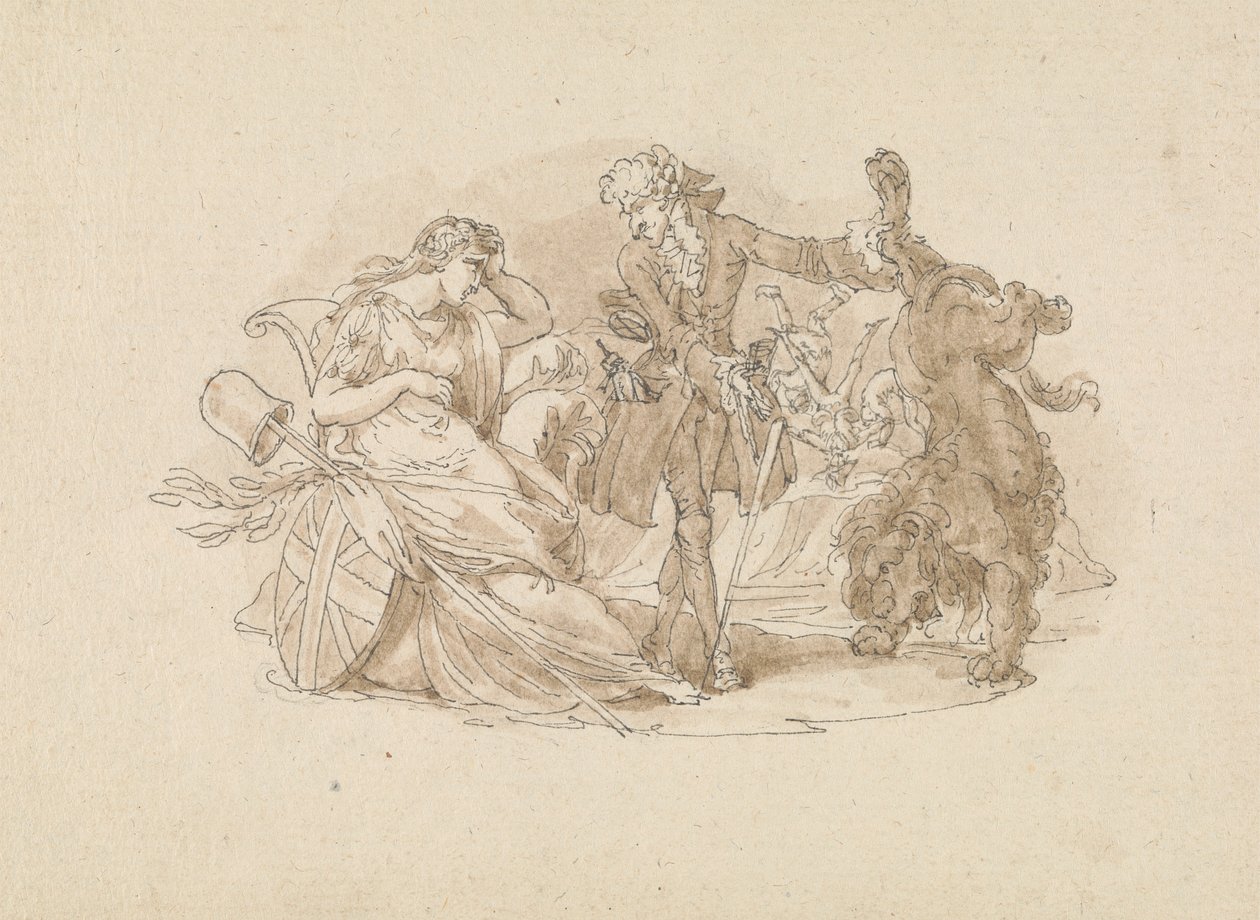 Scena teatralna autorstwa Edward Francis Burney