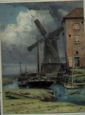 W Cley-Next-the-Sea, Norfolk autorstwa Edward Frederick Brewtnall