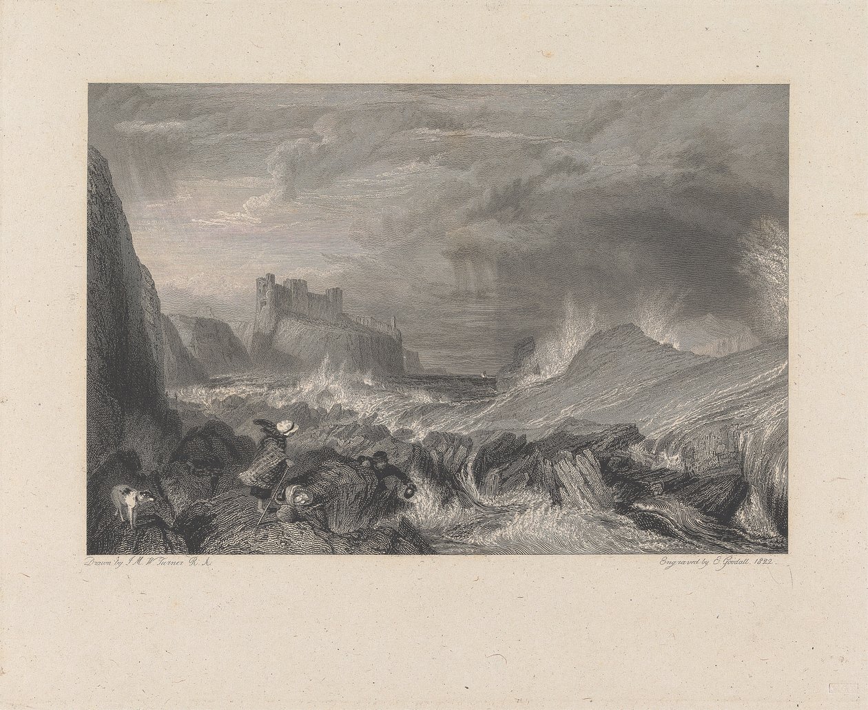 Zamek Tantallon autorstwa Edward Goodall