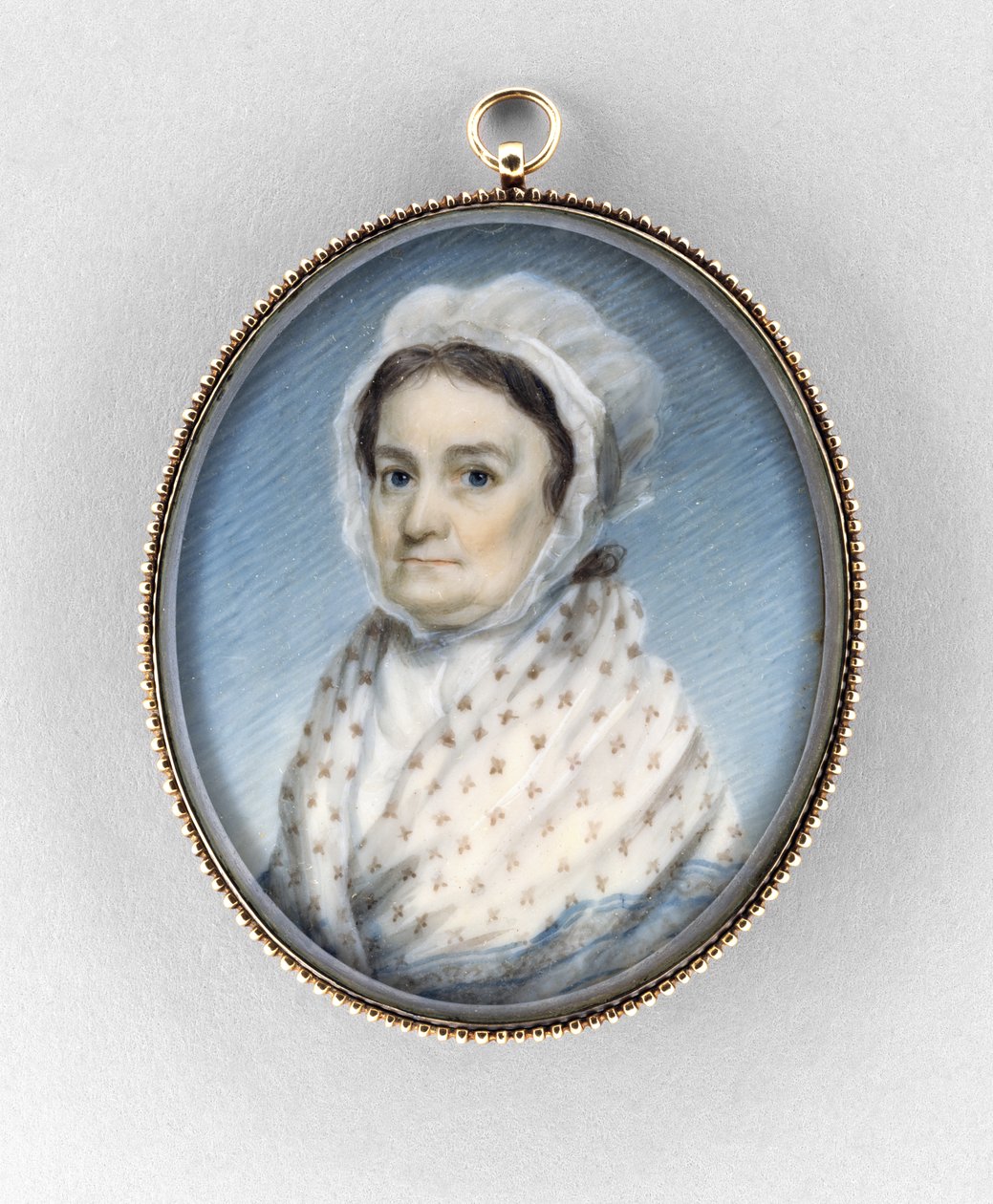 Mary Gould Almy, c.1797-1800 (akwarela na kości słoniowej) autorstwa Edward Greene Malbone
