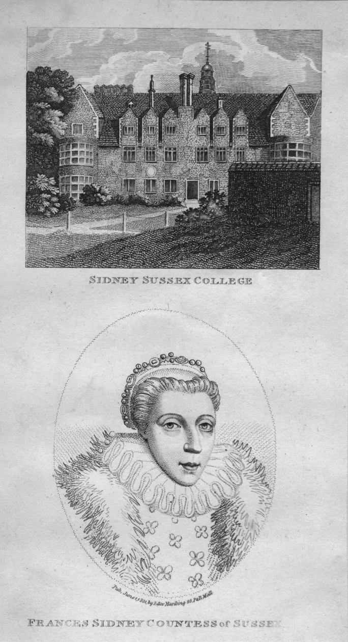 Sidney Sussex College, Frances Sidney hrabina Sussex, 1801. autorstwa Edward Harding