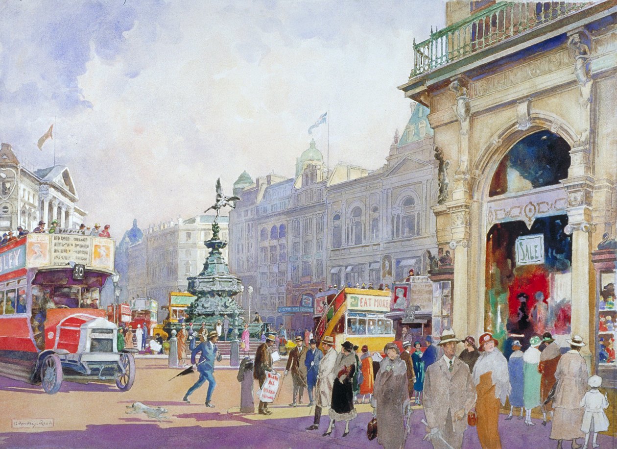 „Piccadilly Circus”, 1920 autorstwa Edward Harry Handley Read