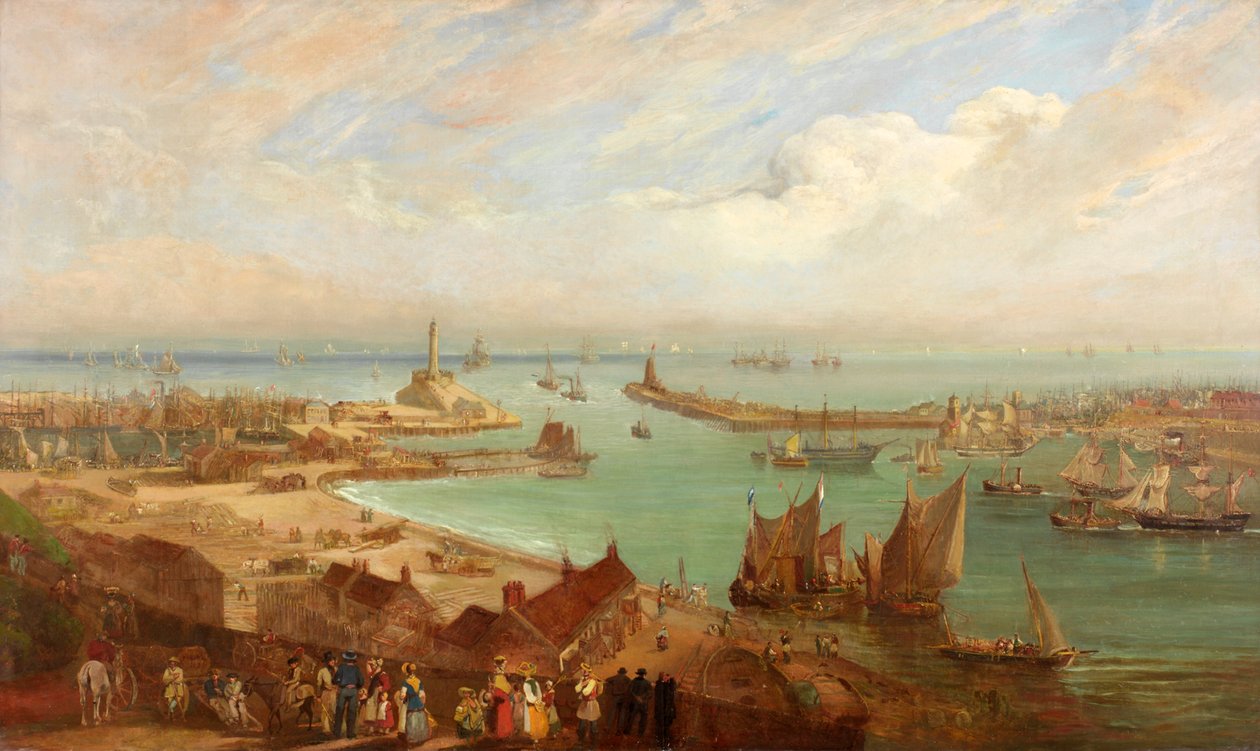 Port Sunderland z Roker, ok. 1850-ok. 1855 autorstwa Edward Hastings