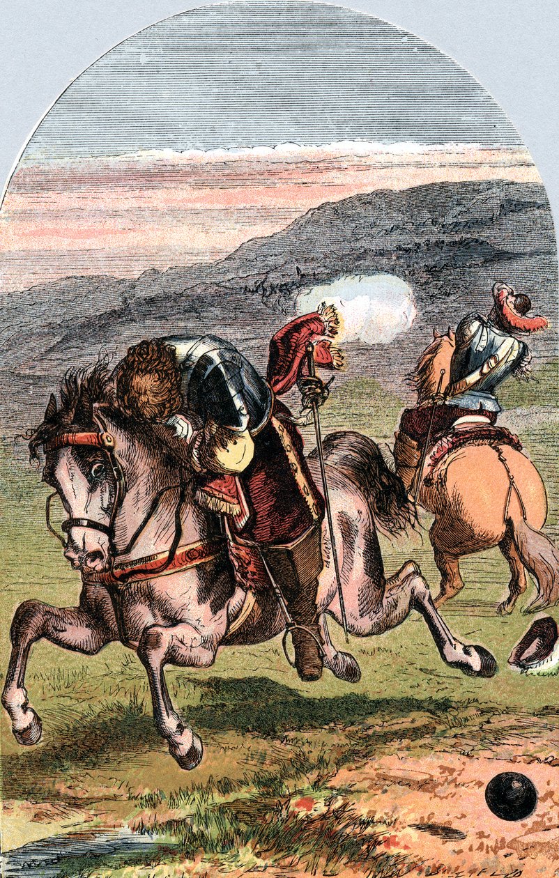 Śmierć Henryka, wicehrabiego de Turenne, żołnierza francuskiego, 1675 c1870 autorstwa Edward Henry Corbould