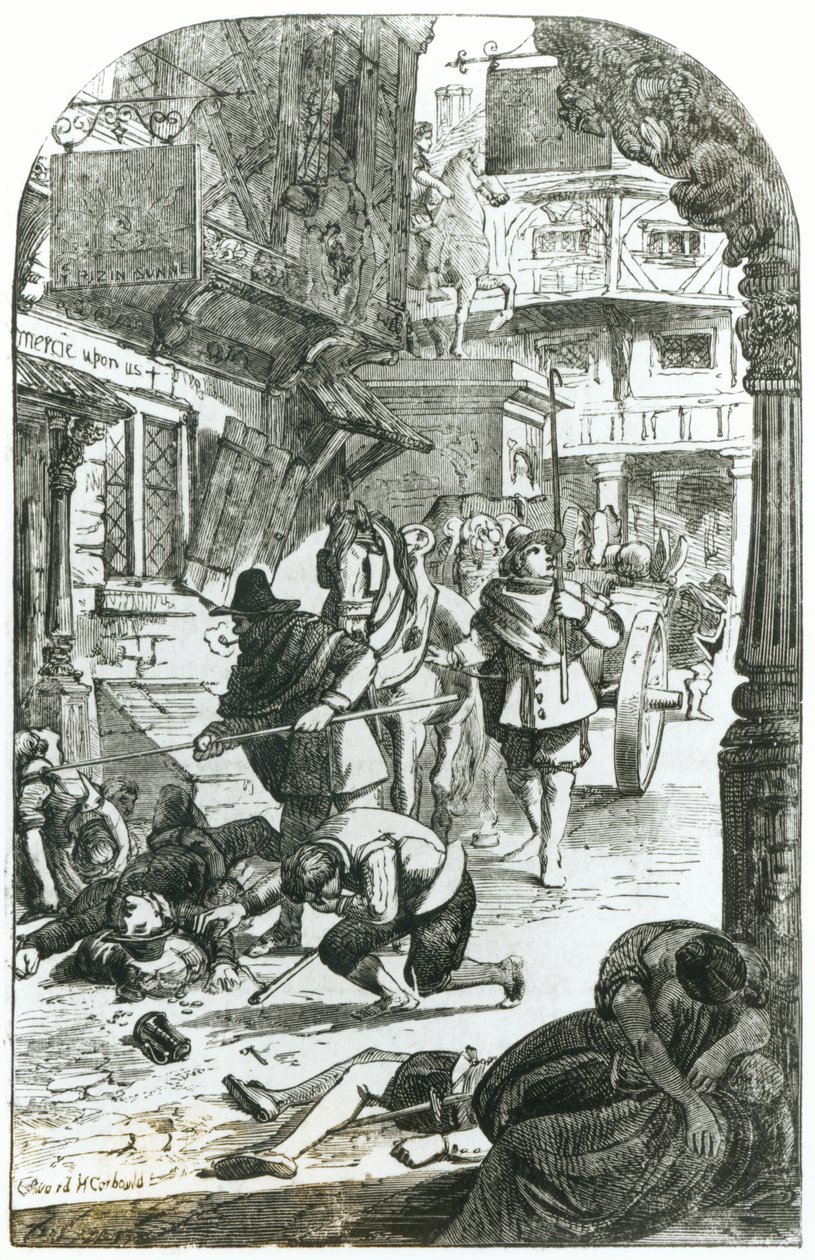 Wielka Plaga Londynu w 1665 r autorstwa Edward Henry Corbould