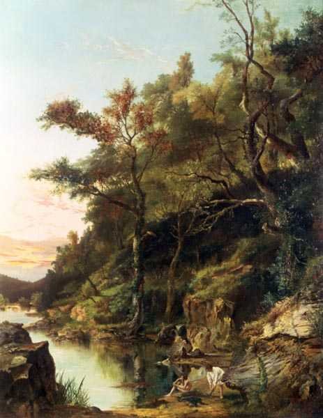 Kąpiący się autorstwa Edward Henry Holder