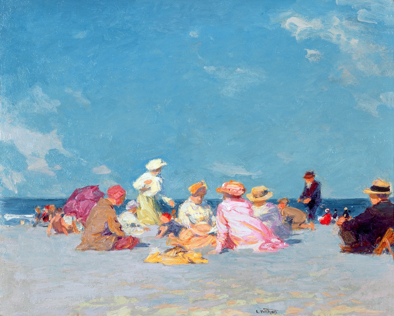 Popołudniowa zabawa, ok. 1907-27 (olej na płótnie) autorstwa Edward Henry Potthast