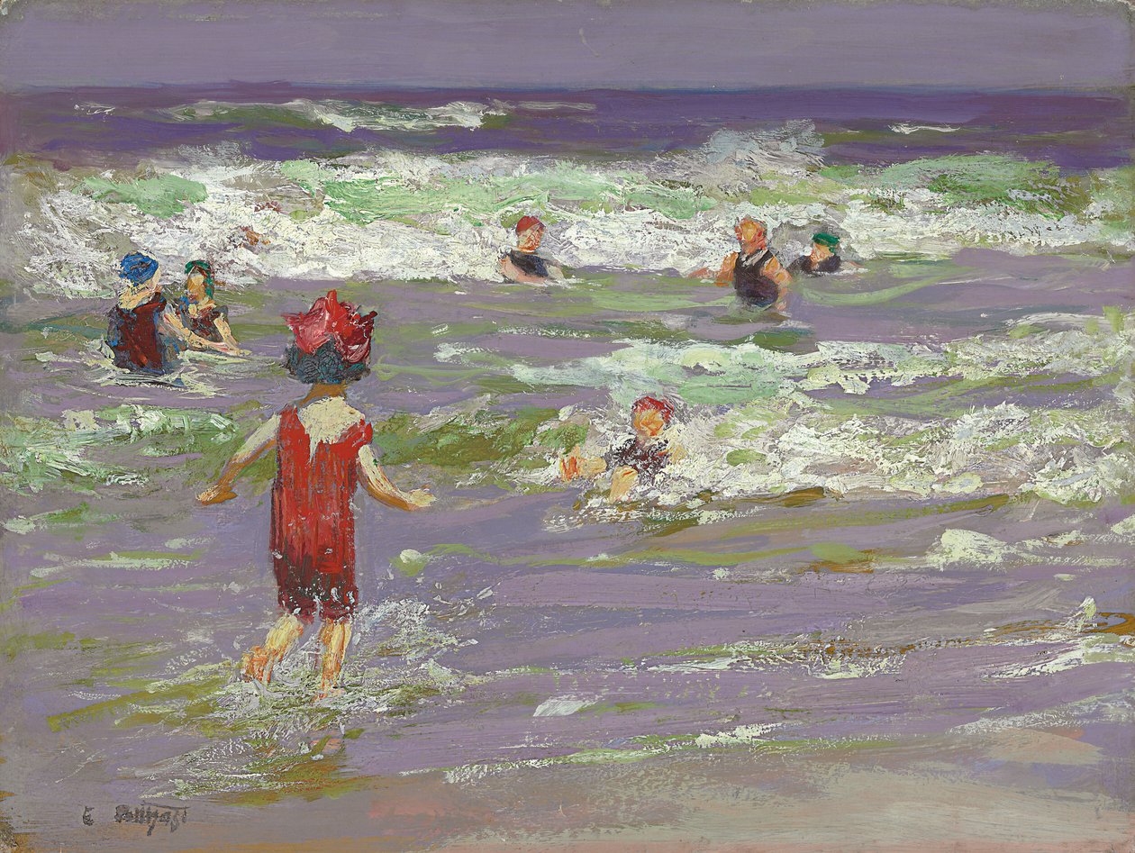 Mały kąpiący się w morzu autorstwa Edward Henry Potthast