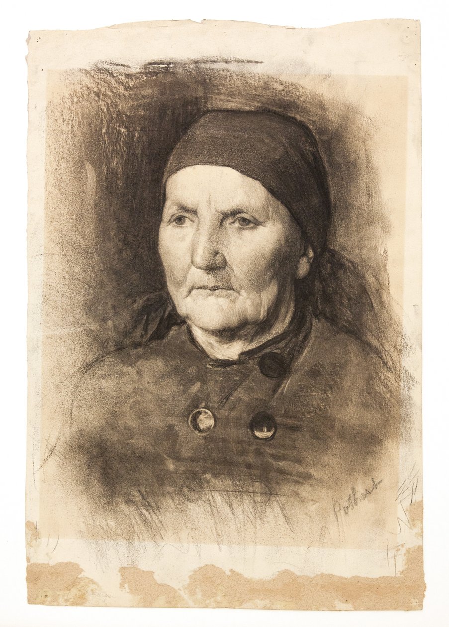 Głowa Studium (Kobieta w szaliku) autorstwa Edward Henry Potthast